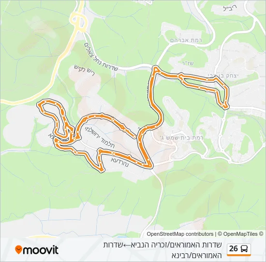 26 Bus Line Map