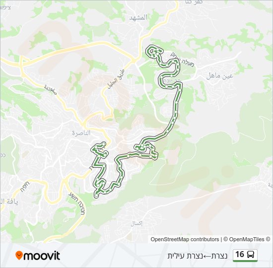 16 Bus Line Map