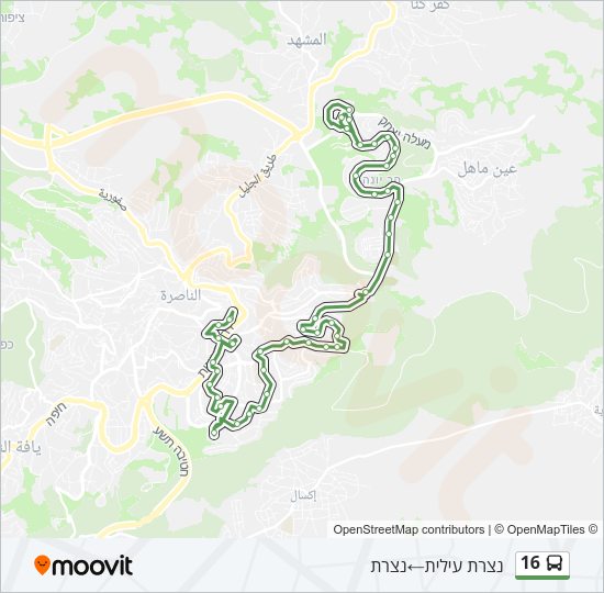 16 Bus Line Map