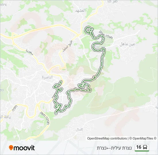 16 Bus Line Map
