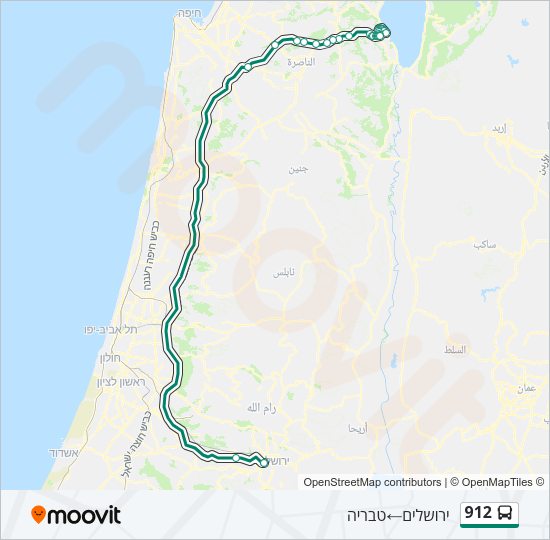 912 Bus Line Map