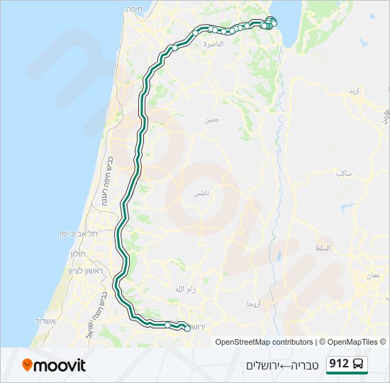 912 Bus Line Map