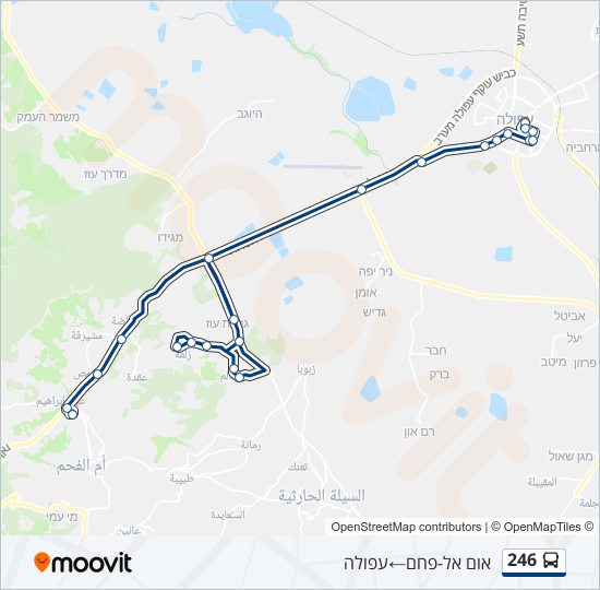 246 bus Line Map