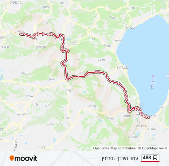 488 Bus Line Map