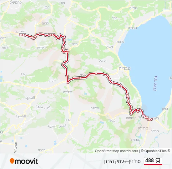 488 Bus Line Map