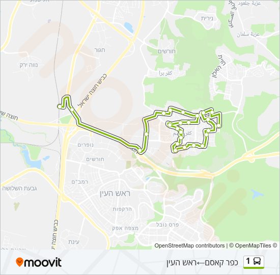 1 Bus Line Map