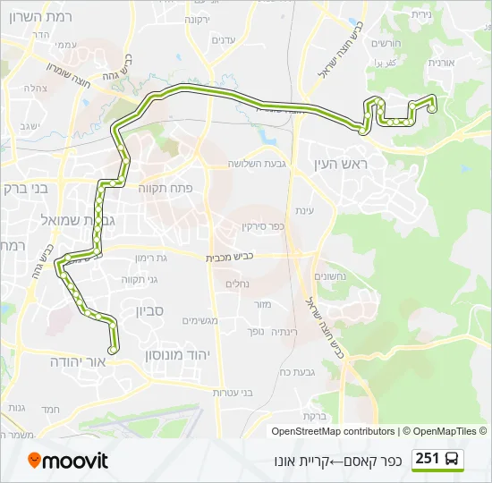 251 Bus Line Map