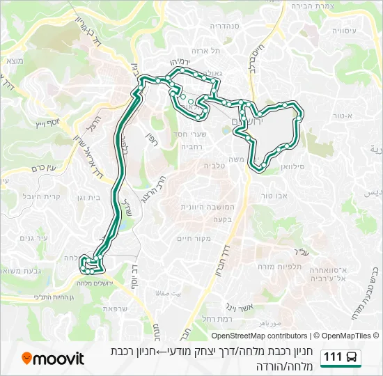 111 Bus Line Map