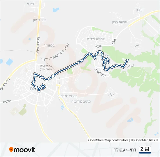 2 Bus Line Map