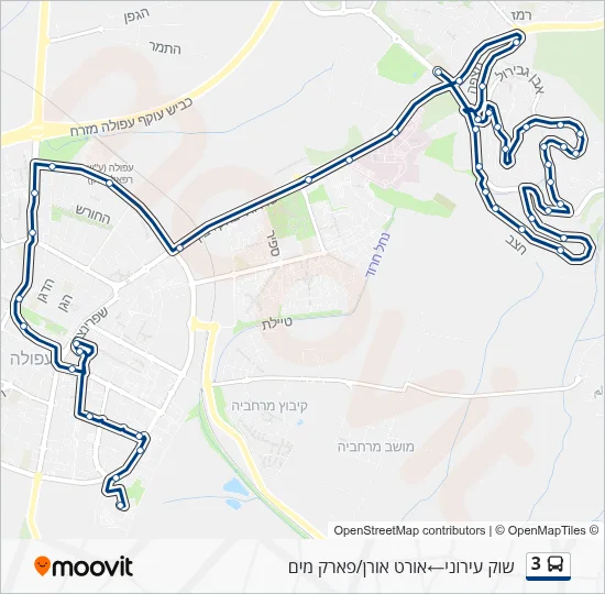 3 Bus Line Map
