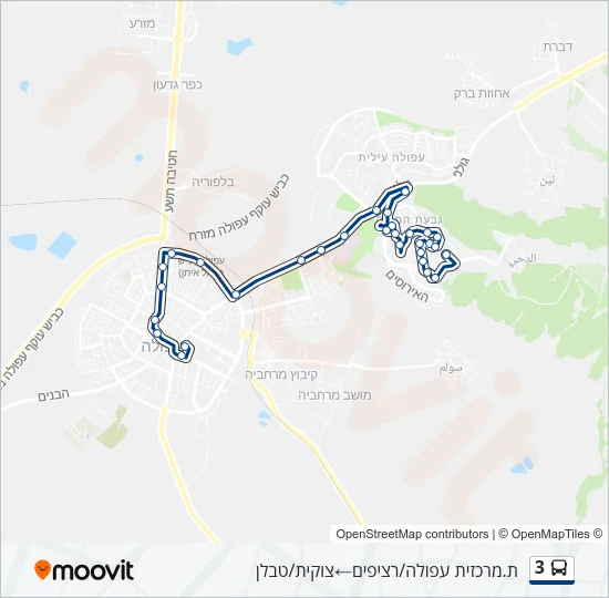 Автобус 3: карта маршрута