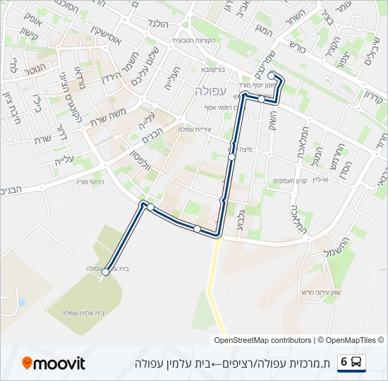 6 bus Line Map