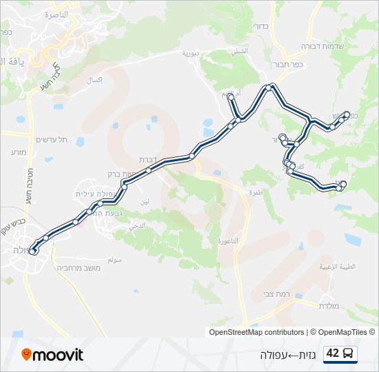42 Bus Line Map