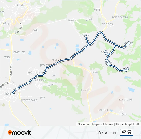 42 Bus Line Map
