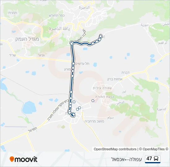 47 Bus Line Map