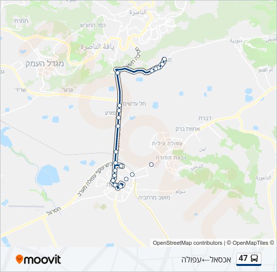 47 Bus Line Map
