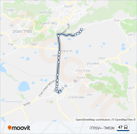 Автобус 47: карта маршрута