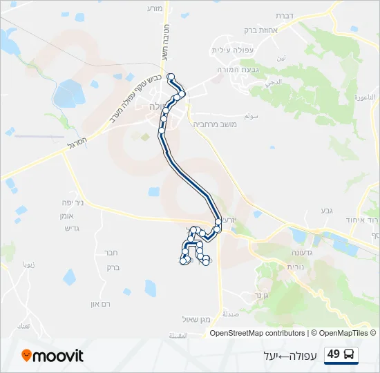 49 Bus Line Map