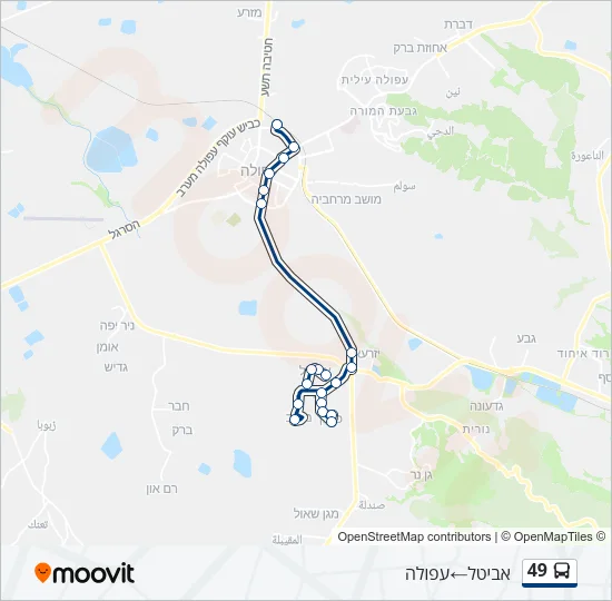 49 Bus Line Map