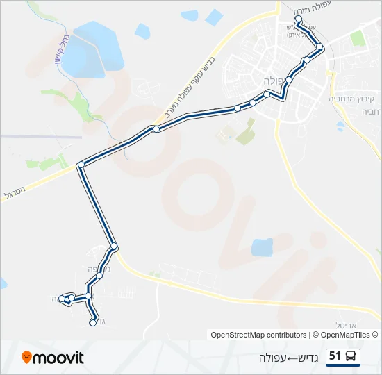 51 Bus Line Map