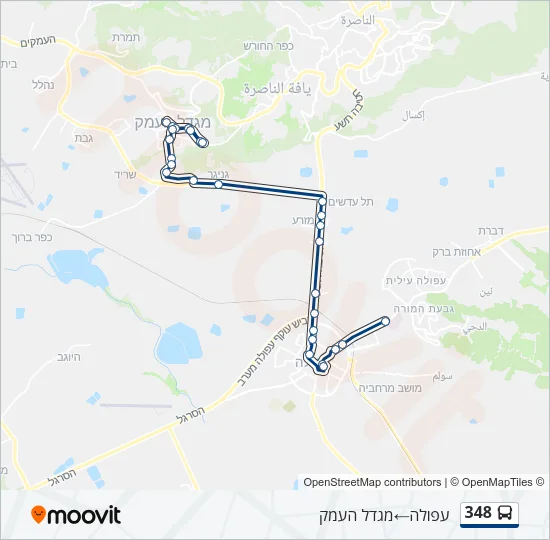 348 Bus Line Map