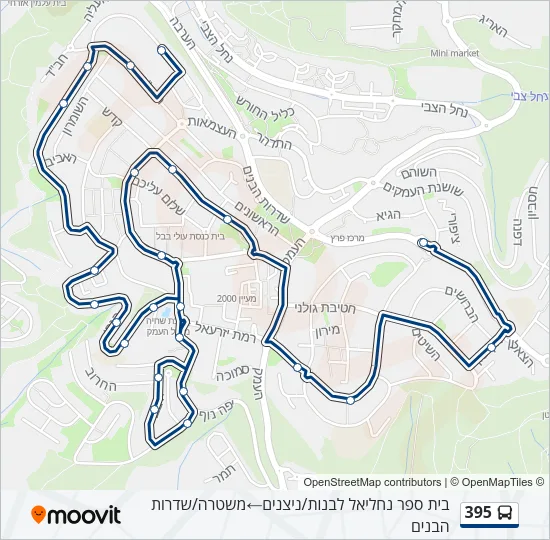 395 Bus Line Map