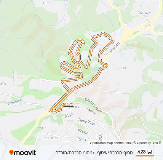 28א Bus Line Map