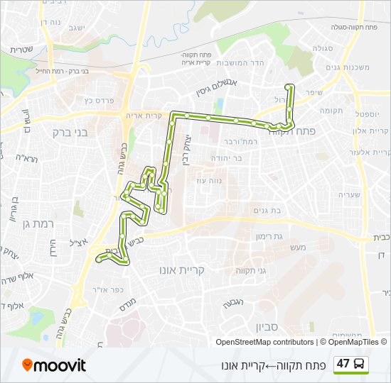 47 Bus Line Map