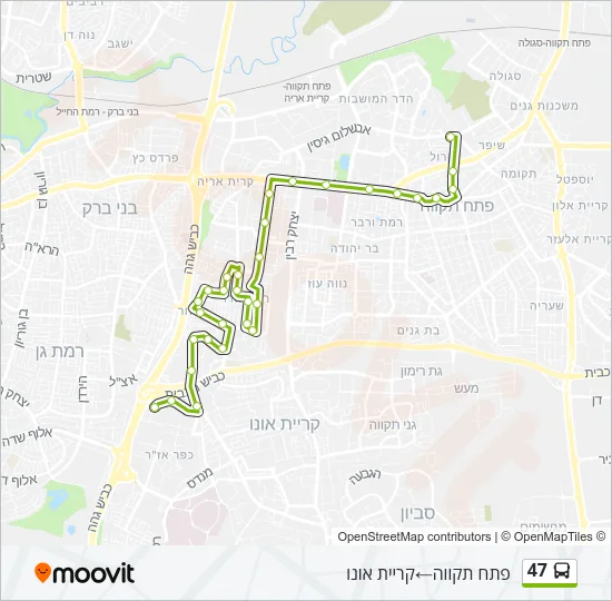 47 Bus Line Map