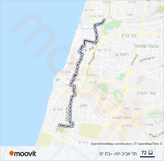 72 Bus Line Map