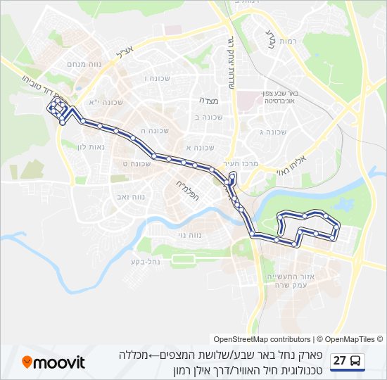 Автобус 27: карта маршрута
