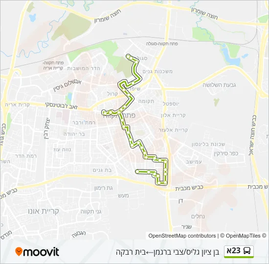 23א Bus Line Map