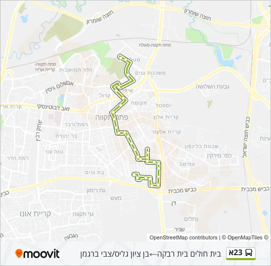23א Bus Line Map