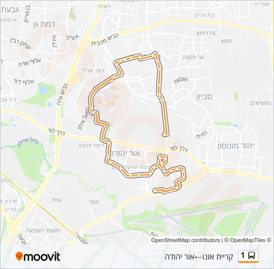 1 Bus Line Map