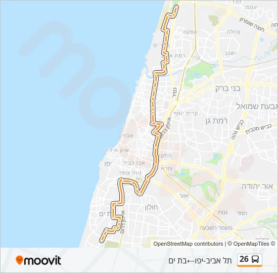 26 Bus Line Map