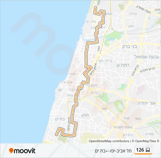 126 Bus Line Map