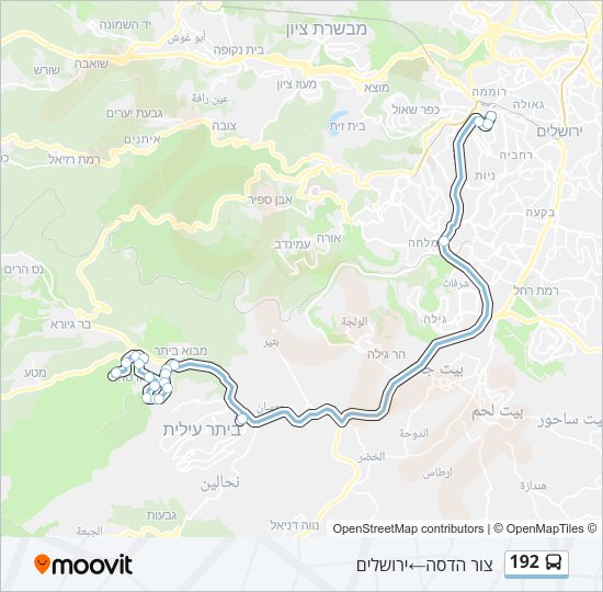 192 Bus Line Map