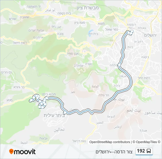 192 Bus Line Map