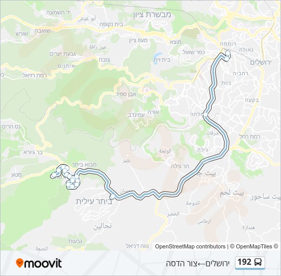 192 Bus Line Map