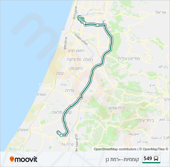 549 Bus Line Map