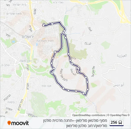256 Bus Line Map