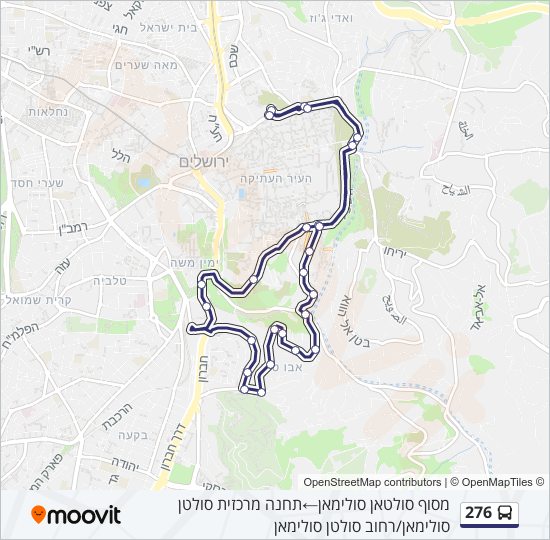 מפת המסלול של קו  276