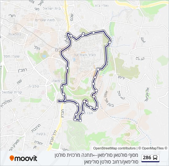 286 bus Line Map