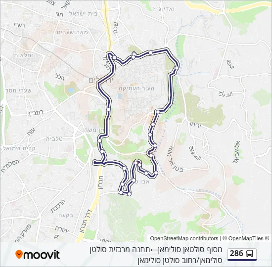 286 Bus Line Map