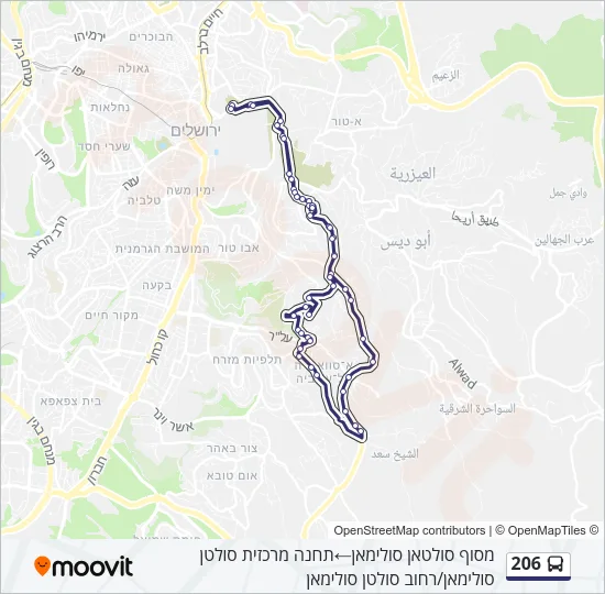 206 Bus Line Map