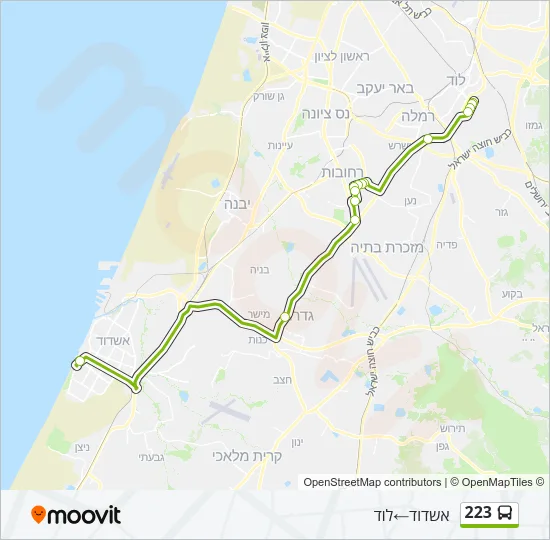 223 Bus Line Map