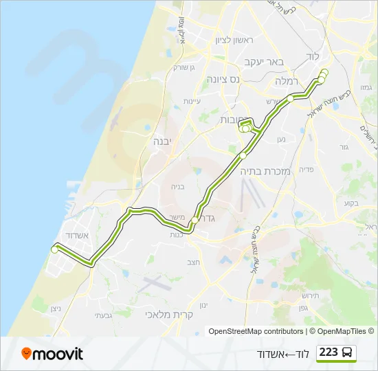 223 Bus Line Map