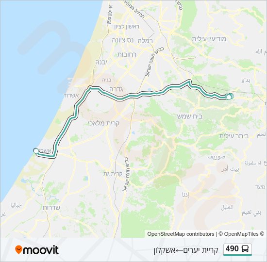 490 Bus Line Map