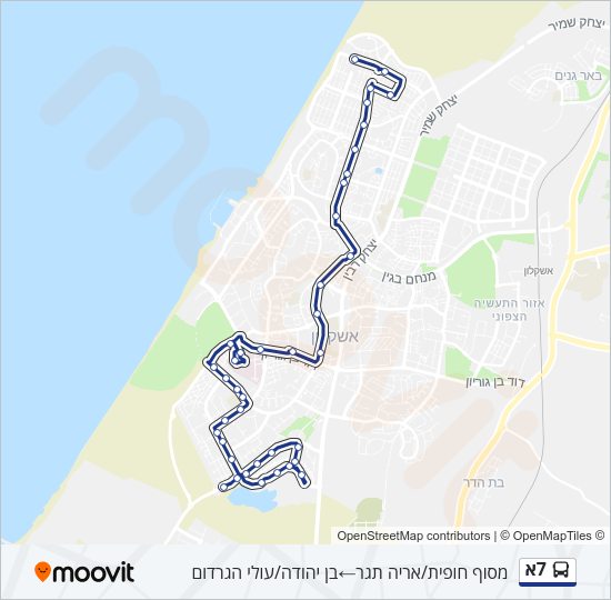 7א Bus Line Map