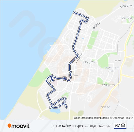 7א bus Line Map